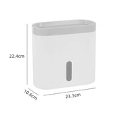 Maxbell Multifunctional Paper Holder Paper Shelf with Shelf for Hotel Toliet Kitchen white