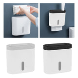 Maxbell Multifunctional Paper Holder Paper Shelf with Shelf for Hotel Toliet Kitchen white