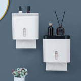 Maxbell Multifunctional Paper Holder Paper Shelf with Shelf for Hotel Toliet Kitchen white