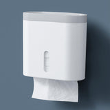 Maxbell Multifunctional Paper Holder Paper Shelf with Shelf for Hotel Toliet Kitchen white
