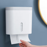 Maxbell Multifunctional Paper Holder Paper Shelf with Shelf for Hotel Toliet Kitchen white