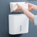 Maxbell Multifunctional Paper Holder Paper Shelf with Shelf for Hotel Toliet Kitchen white
