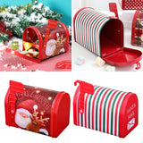 Maxbell Christmas Cookie Tin Box for Kitchen Ornament Holidays Santa Claus