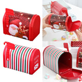 Maxbell Christmas Cookie Tin Box for Kitchen Ornament Holidays Santa Claus