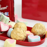 Maxbell Christmas Cookie Tin Box for Kitchen Ornament Holidays Stripe