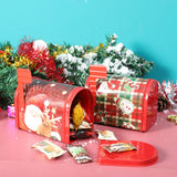 Maxbell Christmas Cookie Tin Box for Kitchen Ornament Holidays Stripe