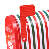 Maxbell Christmas Cookie Tin Box for Kitchen Ornament Holidays Stripe
