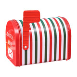 Maxbell Christmas Cookie Tin Box for Kitchen Ornament Holidays Stripe