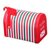 Maxbell Christmas Cookie Tin Box for Kitchen Ornament Holidays Stripe