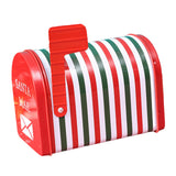 Maxbell Christmas Cookie Tin Box for Kitchen Ornament Holidays Stripe