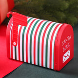 Maxbell Christmas Cookie Tin Box for Kitchen Ornament Holidays Stripe