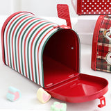 Maxbell Christmas Cookie Tin Box for Kitchen Ornament Holidays Stripe