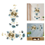 Maxbell European Wall Hanging Clocks Ginkgo Leaf for Restaurant Dining Room Home 37cmx82cm