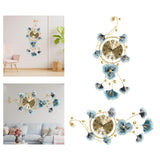 Maxbell European Wall Hanging Clocks Ginkgo Leaf for Restaurant Dining Room Home 37cmx82cm