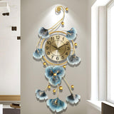 Maxbell European Wall Hanging Clocks Ginkgo Leaf for Restaurant Dining Room Home 37cmx82cm