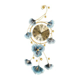 Maxbell European Wall Hanging Clocks Ginkgo Leaf for Restaurant Dining Room Home 37cmx82cm