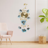 Maxbell European Wall Hanging Clocks Ginkgo Leaf for Restaurant Dining Room Home 37cmx82cm