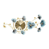 Maxbell European Wall Hanging Clocks Ginkgo Leaf for Restaurant Dining Room Home 82cmx37cm