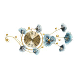 Maxbell European Wall Hanging Clocks Ginkgo Leaf for Restaurant Dining Room Home 82cmx37cm
