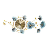 Maxbell European Wall Hanging Clocks Ginkgo Leaf for Restaurant Dining Room Home 82cmx37cm