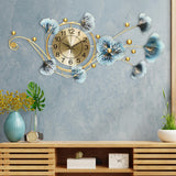 Maxbell European Wall Hanging Clocks Ginkgo Leaf for Restaurant Dining Room Home 82cmx37cm