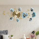 Maxbell European Wall Hanging Clocks Ginkgo Leaf for Restaurant Dining Room Home 82cmx37cm