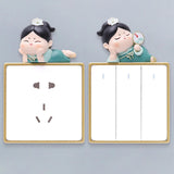 Maxbell Lovely Switch Stickers DIY Stickers Wall Decal for Office Kitchen Bedroom Style A