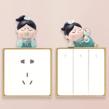 Maxbell Lovely Switch Stickers DIY Stickers Wall Decal for Office Kitchen Bedroom Style A