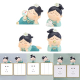 Maxbell Lovely Switch Stickers DIY Stickers Wall Decal for Office Kitchen Bedroom Style A