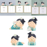 Maxbell Lovely Switch Stickers DIY Stickers Wall Decal for Office Kitchen Bedroom Style A