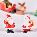 Maxbell Cute Christmas Old Man Figurine Statue Ornament Small Xmas Dollhouse StyleA