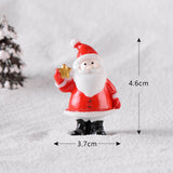 Maxbell Cute Christmas Old Man Figurine Statue Ornament Small Xmas Dollhouse StyleF