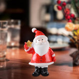 Maxbell Cute Christmas Old Man Figurine Statue Ornament Small Xmas Dollhouse StyleF