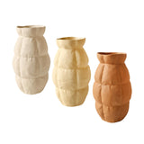 Maxbell Vase Flower Pot Flower Container Sculpture for Office Bedroom Decoration Beige