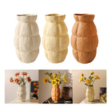 Maxbell Vase Flower Pot Flower Container Sculpture for Office Bedroom Decoration Beige