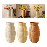 Maxbell Vase Flower Pot Flower Container Sculpture for Office Bedroom Decoration Beige