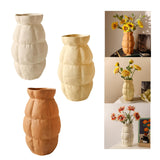 Maxbell Vase Flower Pot Flower Container Sculpture for Office Bedroom Decoration Beige