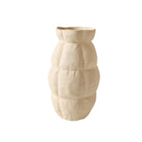 Maxbell Vase Flower Pot Flower Container Sculpture for Office Bedroom Decoration Beige