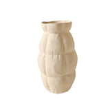 Maxbell Vase Flower Pot Flower Container Sculpture for Office Bedroom Decoration Beige