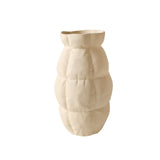 Maxbell Vase Flower Pot Flower Container Sculpture for Office Bedroom Decoration Beige