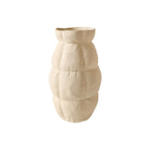 Maxbell Vase Flower Pot Flower Container Sculpture for Office Bedroom Decoration Beige