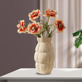 Maxbell Vase Flower Pot Flower Container Sculpture for Office Bedroom Decoration Beige