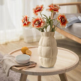 Maxbell Vase Flower Pot Flower Container Sculpture for Office Bedroom Decoration Beige