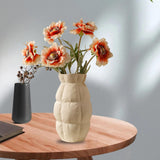 Maxbell Vase Flower Pot Flower Container Sculpture for Office Bedroom Decoration Beige