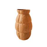 Maxbell Vase Flower Pot Flower Container Sculpture for Office Bedroom Decoration Orange