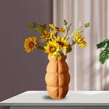 Maxbell Vase Flower Pot Flower Container Sculpture for Office Bedroom Decoration Orange