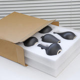 Maxbell Nordic Ceramic Vase 5Pack Boho Flowers Arrangement for Entryway Kitchen Black