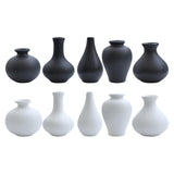 Maxbell Nordic Ceramic Vase 5Pack Boho Flowers Arrangement for Entryway Kitchen Black