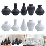 Maxbell Nordic Ceramic Vase 5Pack Boho Flowers Arrangement for Entryway Kitchen Black