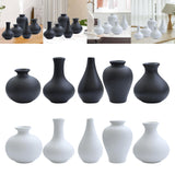 Maxbell Nordic Ceramic Vase 5Pack Boho Flowers Arrangement for Entryway Kitchen Black